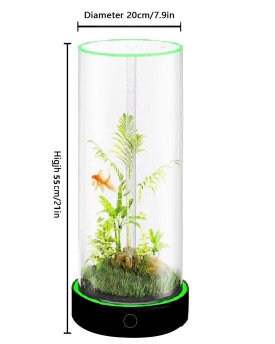 Family Fun Desktop Aquarium | Easy Maintenance, Stunning Visuals 20*55cm